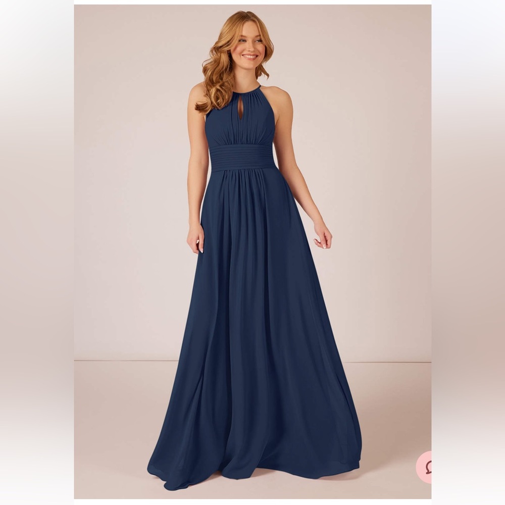 Floor length chiffon gown